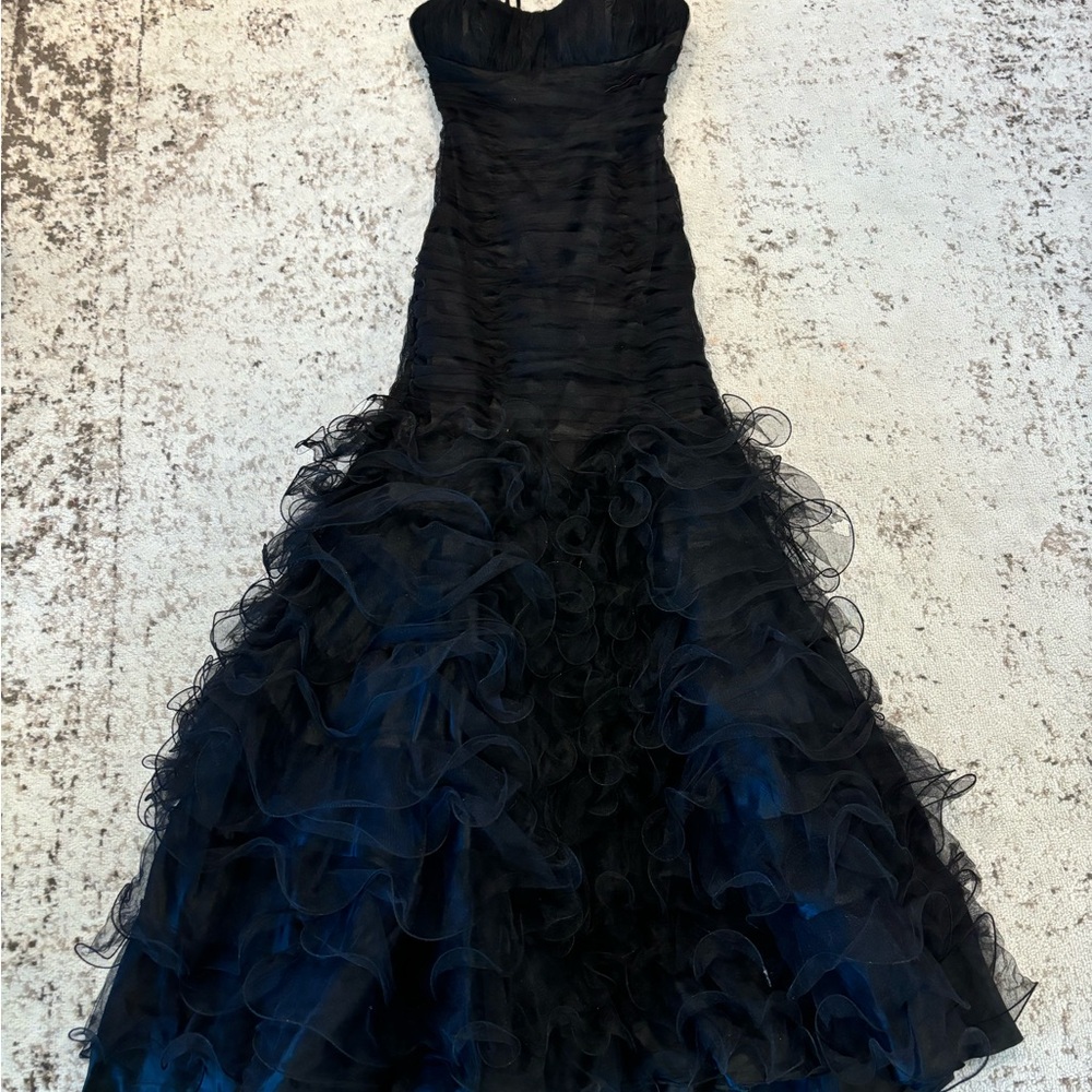 Black tulle gown